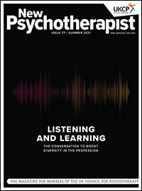 Cover of issue 77 of the New Psychotherapist magazine summer 2021
